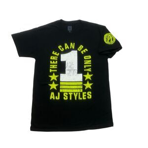 WWE Shirt Mens Medium M Black AJ Styles There Can Be Only 1 Wrestling